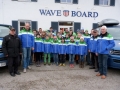 Einkleidung der Sport-Talente bei der Firma Waveboard in der Strub/Bischofswiesen.
