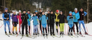 Die Langlauf-Trainingsgruppe von Ernst Miller.