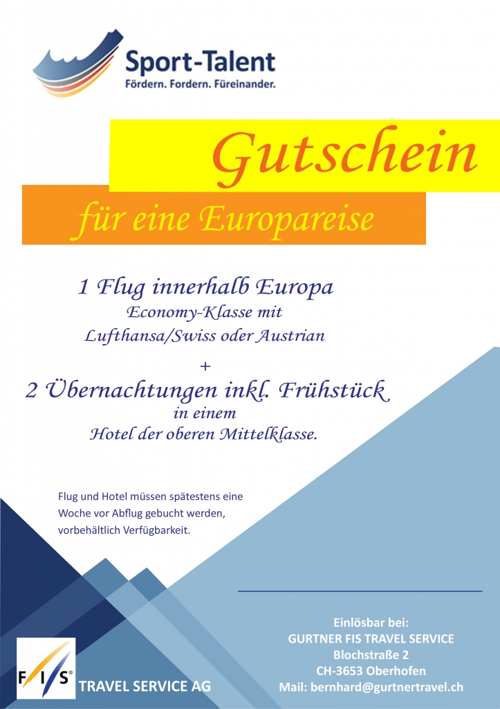 Gutschein Europareise